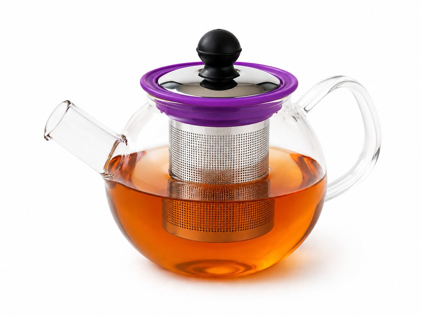 Rungassi Teekanne Glas Teekanne 750 ml mit Glasfilter & Deckel Elegante Teezubereitung, (Teekanne mit Glasfilter und Deckel)