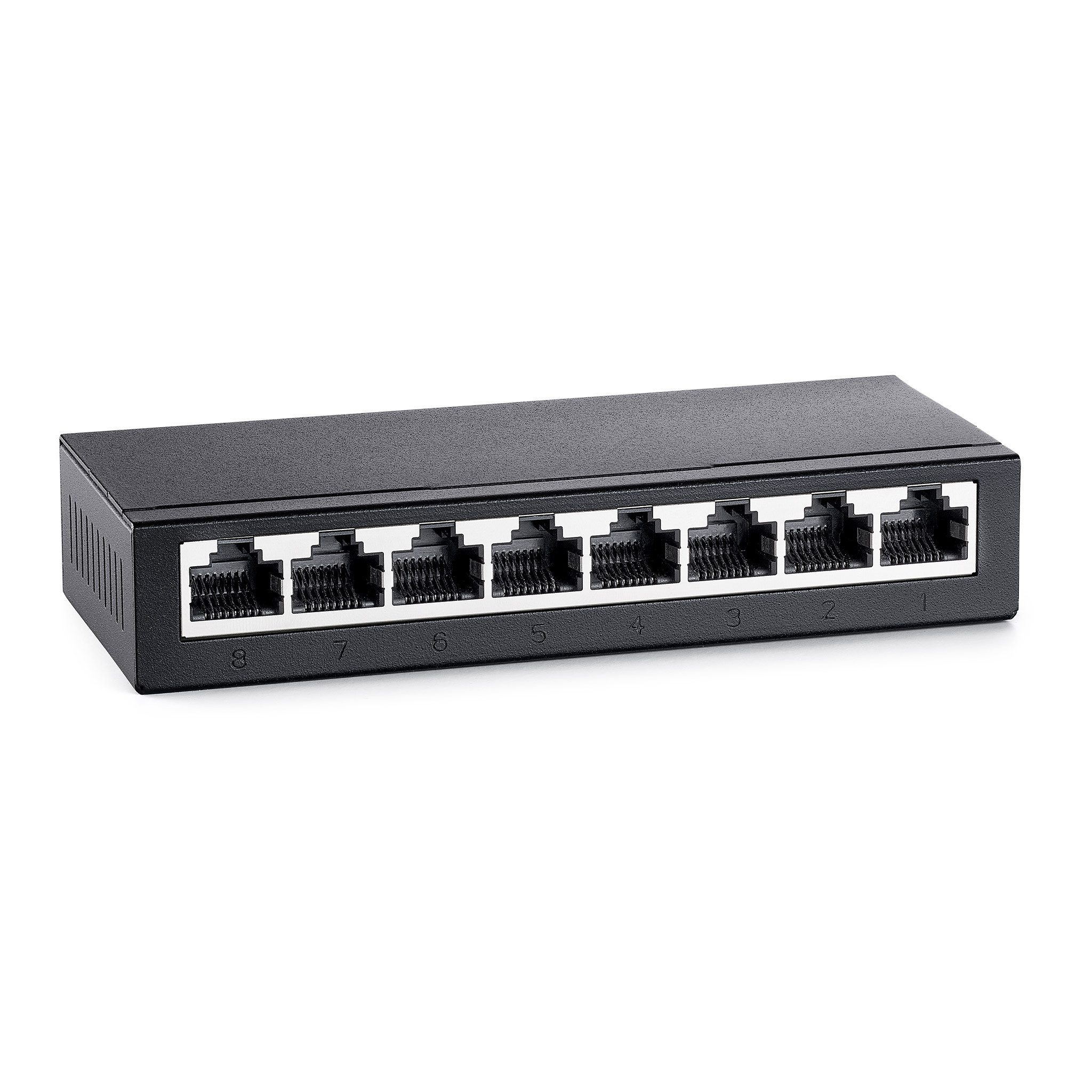 DEVOLO Gigabit Ethernet Switch 8 Port Netzwerk-Switch (unmanaged LAN Switch LAN Verteiler 1000 Mbit/s)