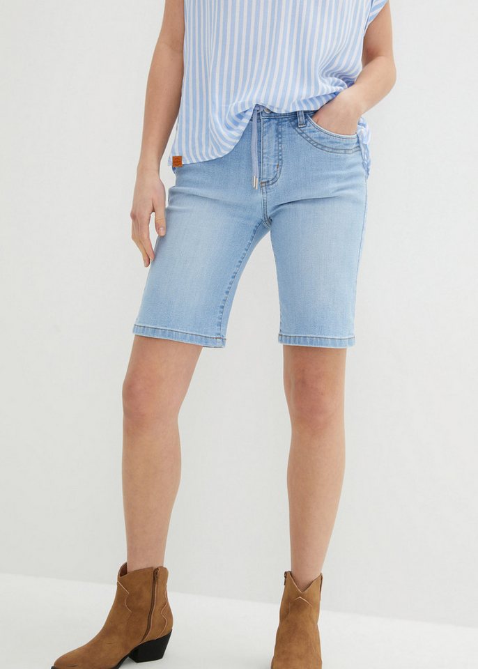 bonprix Bermudas schmale Passform, elastisches Material, mit Bindeband