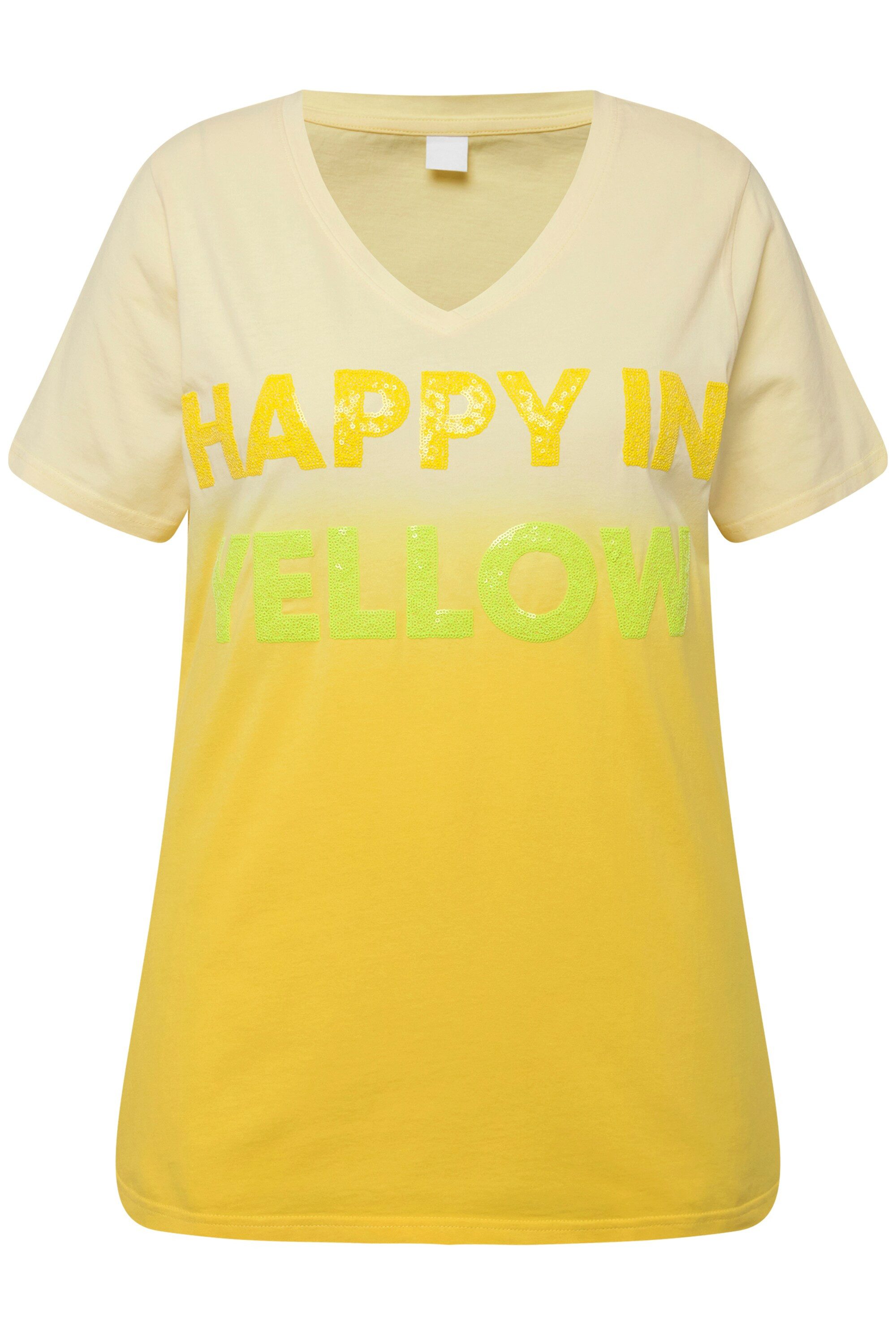 Angel of Style T-Shirt T-Shirt Farbverlauf Pailleten-Schriftzug Halbarm günstig online kaufen