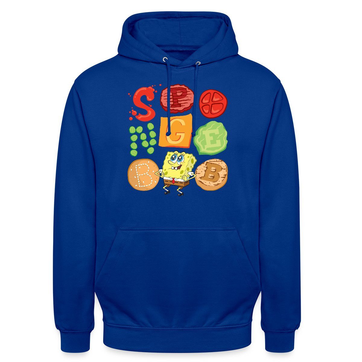 Hoodie Spongebob Schwammkopf Burger Zutaten Design Unisex Hoodie
