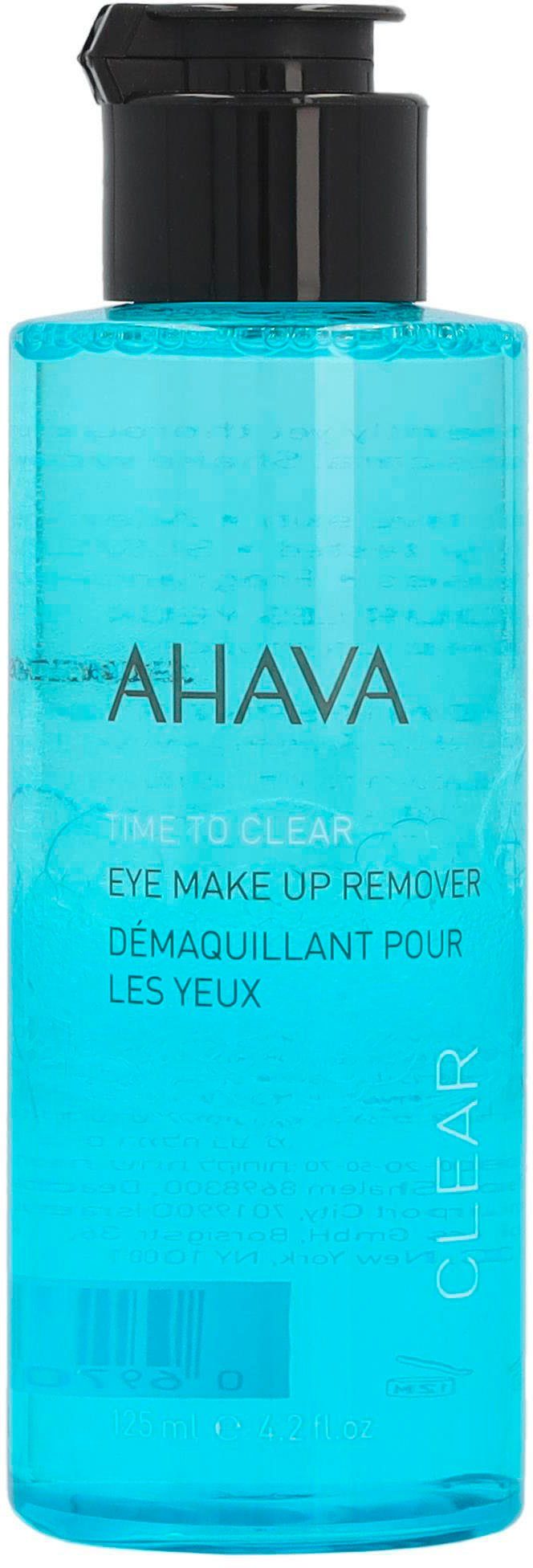 AHAVA Augen-Make-up-Entferner Time To Clear Eye Makeup Remover, Wasser- und Öl-basierend, entfernt auch wasserfestes Make-Up.