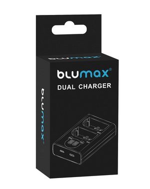 Blumax Dual LCD Ladegerät, für Sony NP-FW50 USB-C Kamera-Ladegerät