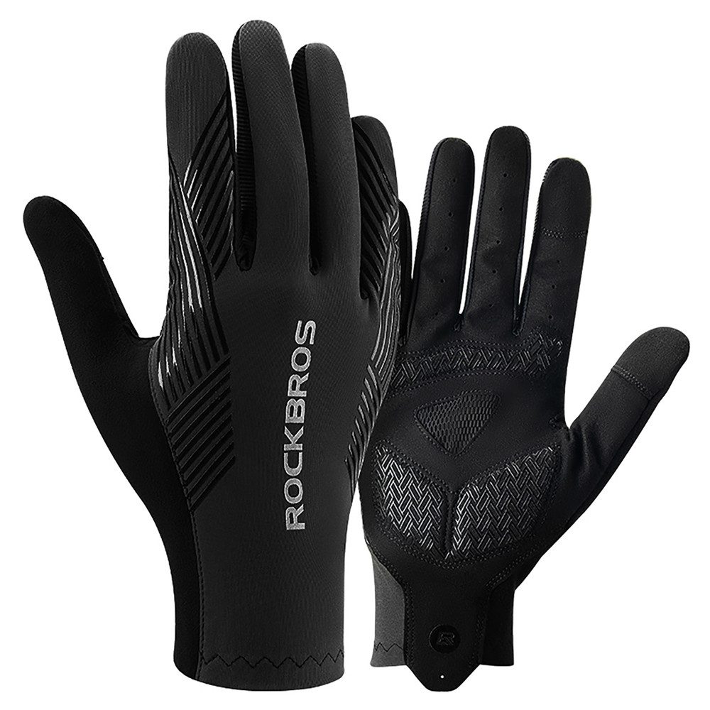 ROCKBROS Fahrradhandschuhe Radhandschuhe Langfingerhandschuhe Sporthandschuhe (Spar-Set, 1-St) Touchscreen-fähig, SBR-Polsterung, atmungsaktiv