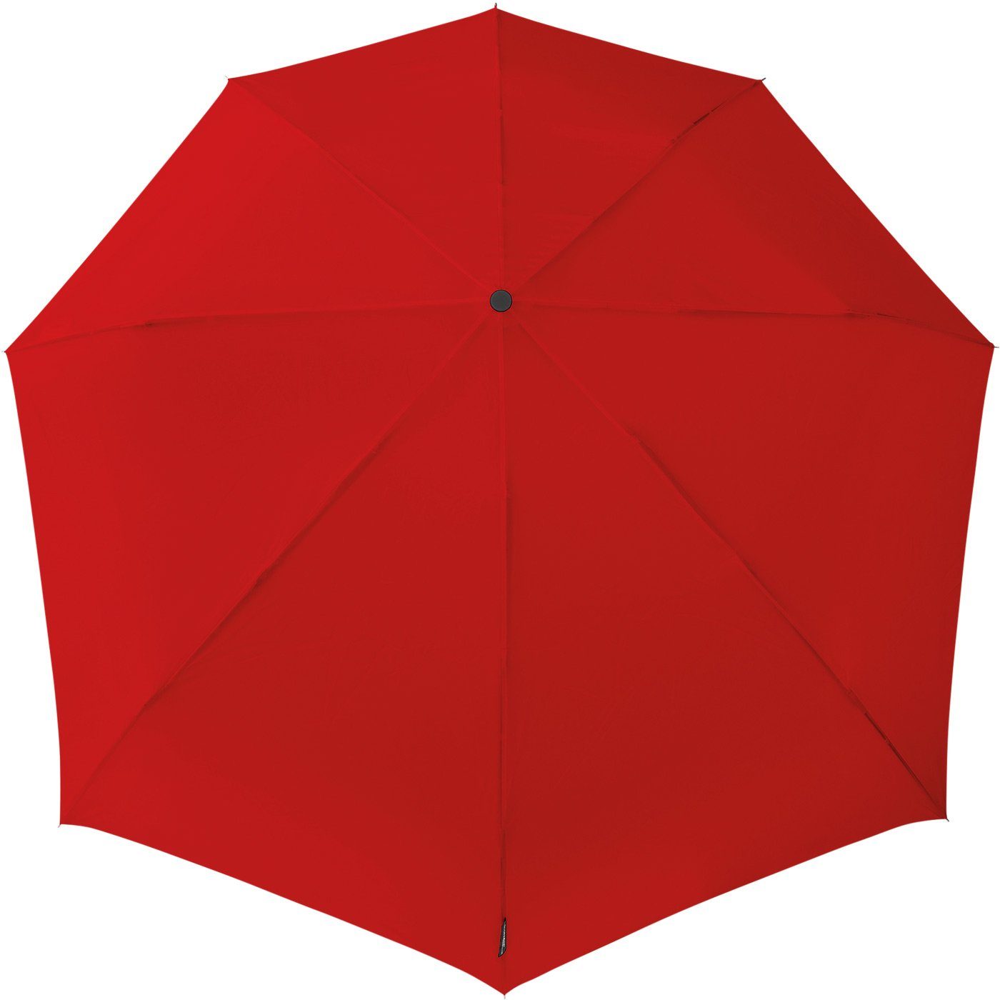 Impliva Taschenregenschirm STORMini zu Form durch km/h dreht besondere hält Schirm Sturmschirm, rot Wind, bis der den seine aus in aerodynamischer 80 sich