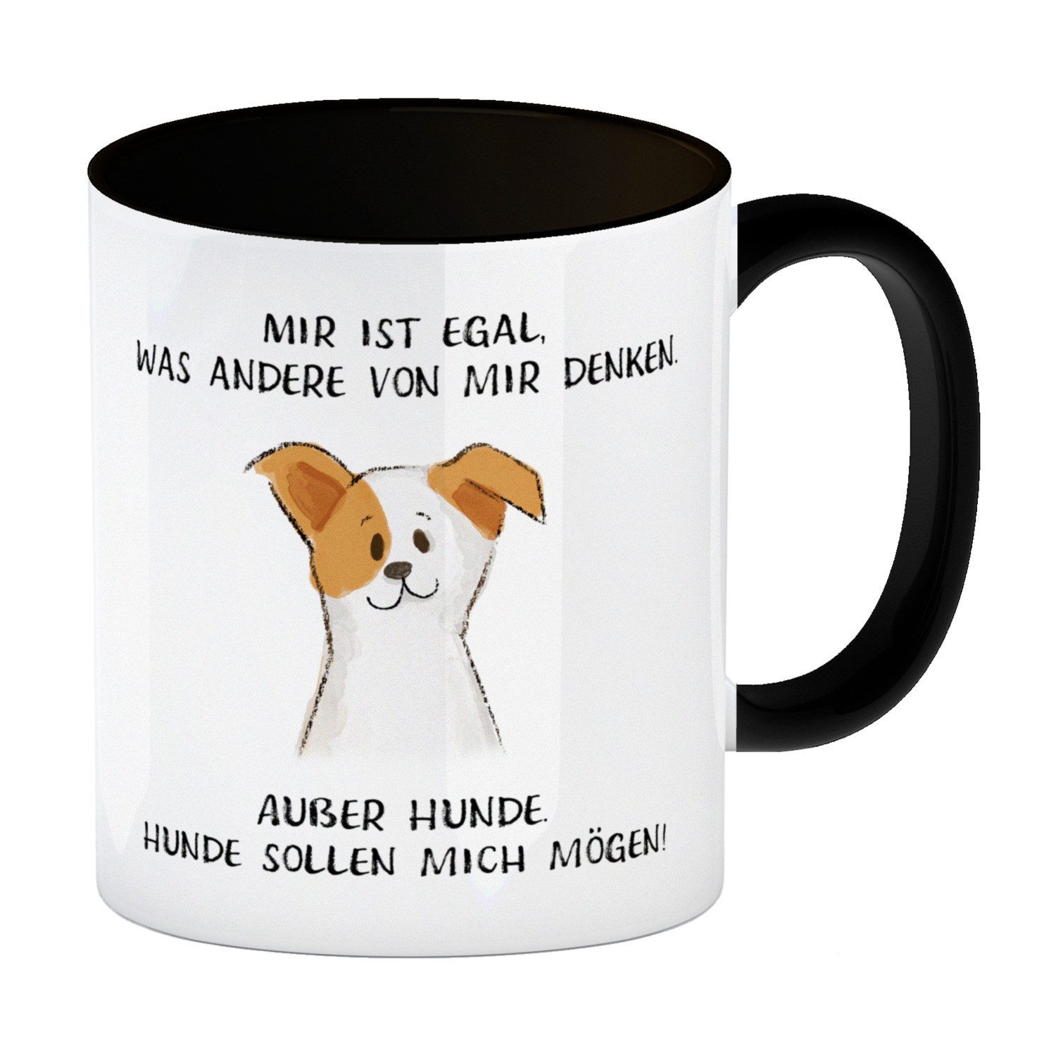 speecheese Tasse Ist mir egal was Andere denken Kaffeebecher in schwarz mit Spruch