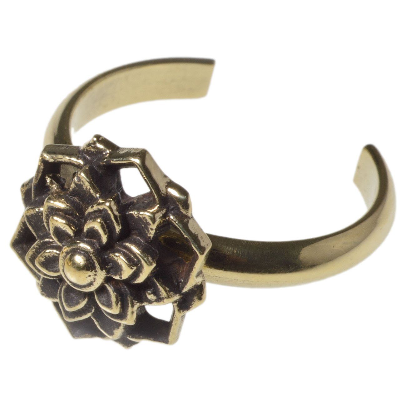 viva-adorno Zehenring Fußschmuck Messing verstellbar Vintage Ethno Antik Style