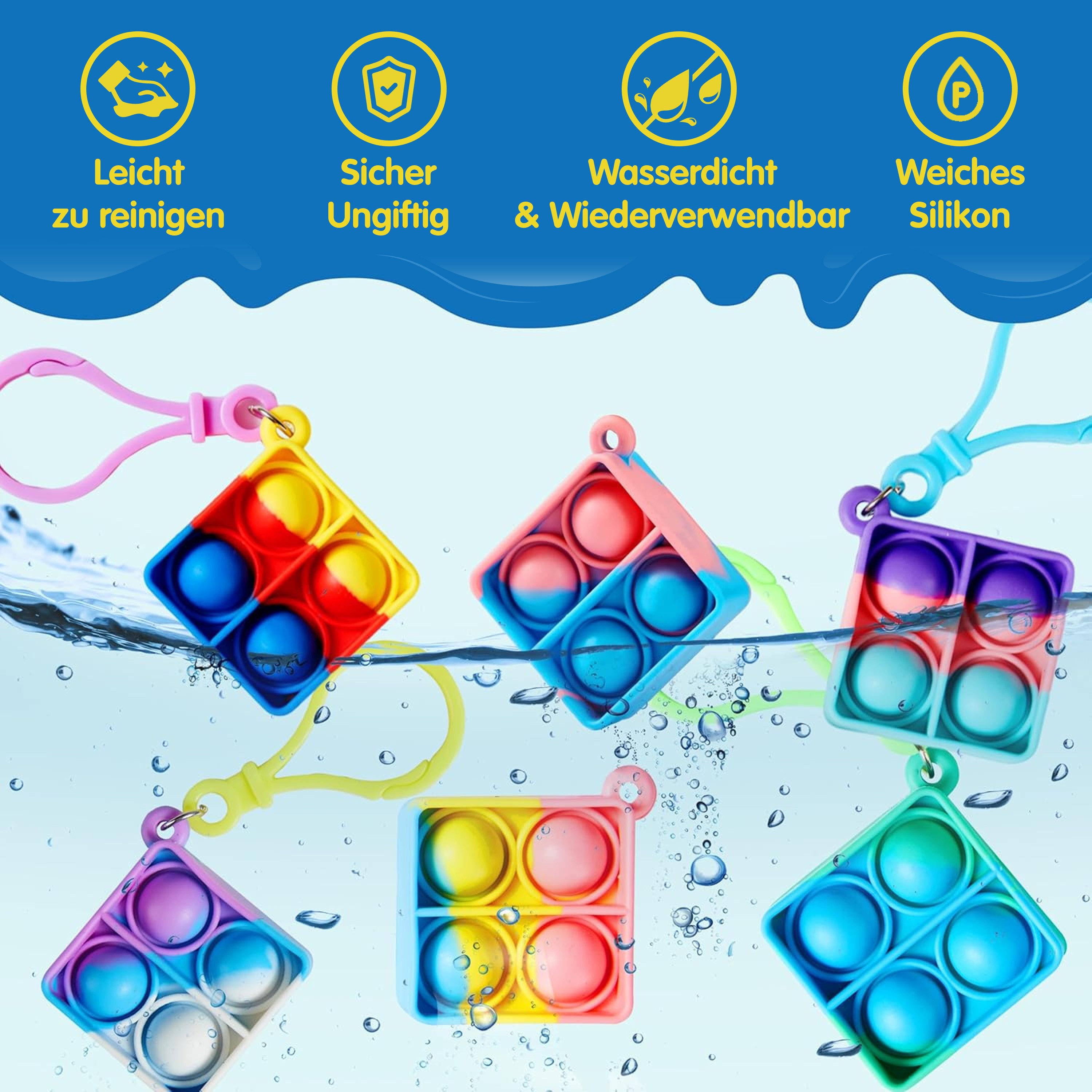 JOYIN Schlüsselanhänger Set JOYIN 30 Stück(Rund) Mitgebsel Kindergeburtstag Mini-Fidget-Spielzeug (30-tlg)
