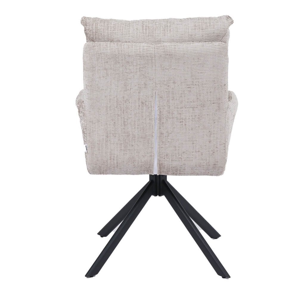 HOME DELUXE Esszimmerstuhl ALUNA mit Armlehne (6 St), 360° Drehfunktion, Armlehnen Stuhl, Polsterstuhl – Bild 3 von 5