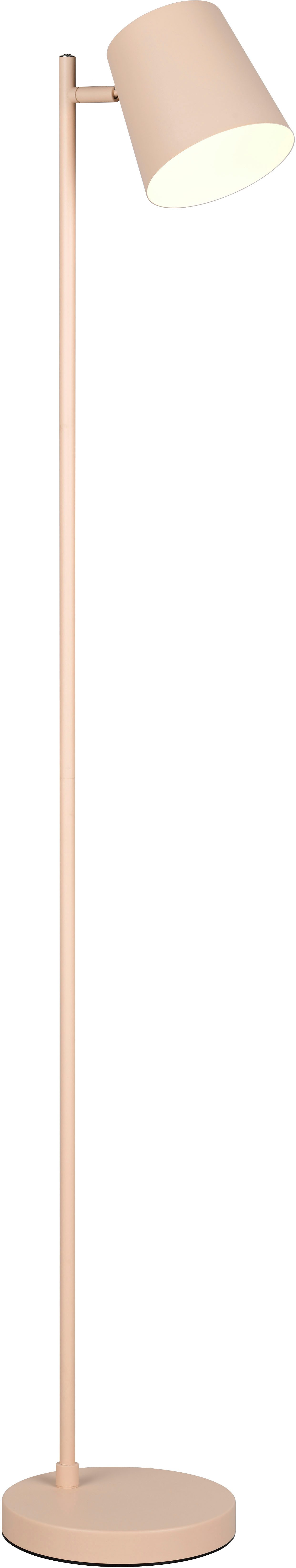 Reality Leuchten LED Stehlampe BLAKE, Akku Stehleuchte Indoor, mit USB-C Lade-Anschluss, Höhe 125 cm, Dimmfunktion, Ein-/Ausschalter, USB-Ladefunktion, mehrere Helligkeitsstufen, LED fest integriert, Warmweiß, Ø 20cm, mit 4-fach Touchdimmer, Leuchtenkopf schwenkbar, 4,5W 350 Lm