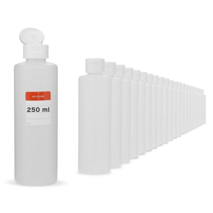 OCTOPUS Kanister 1000 x 250 ml Rundflasche G25 mit weißem Klappverschluss (1000 St)
