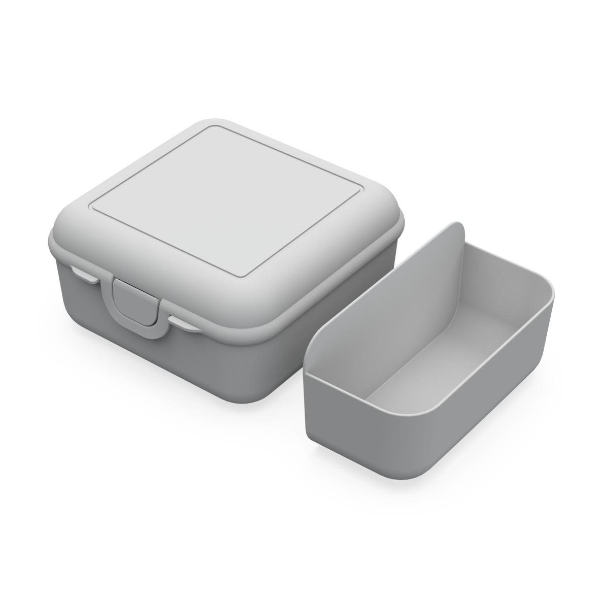 elasto Lunchbox "Cube" 1100 ml Vorratsdose mit Trennschale Made in Germany