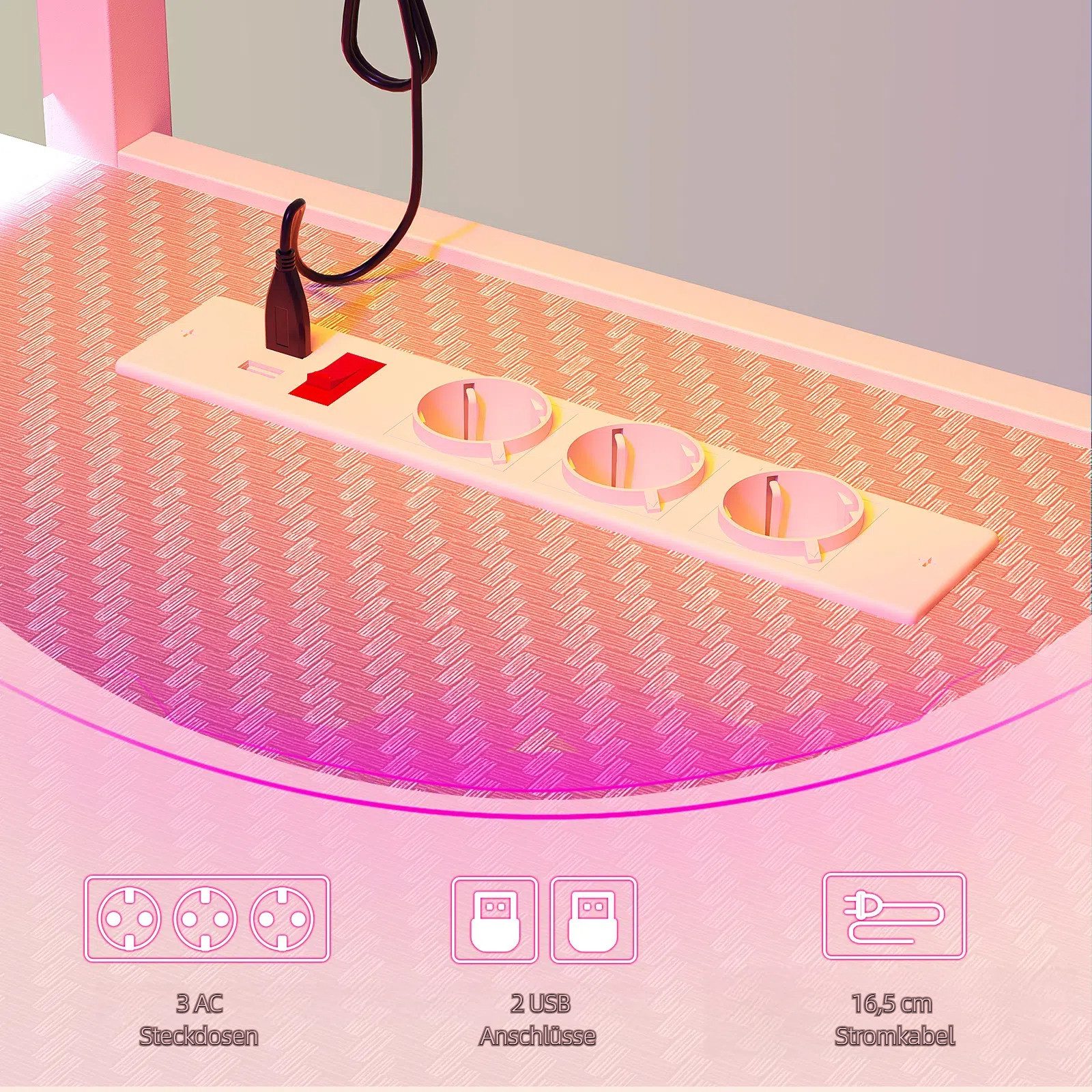 Bestier Computertisch Gamingtisch, Computertisch mit LED günstig online kaufen