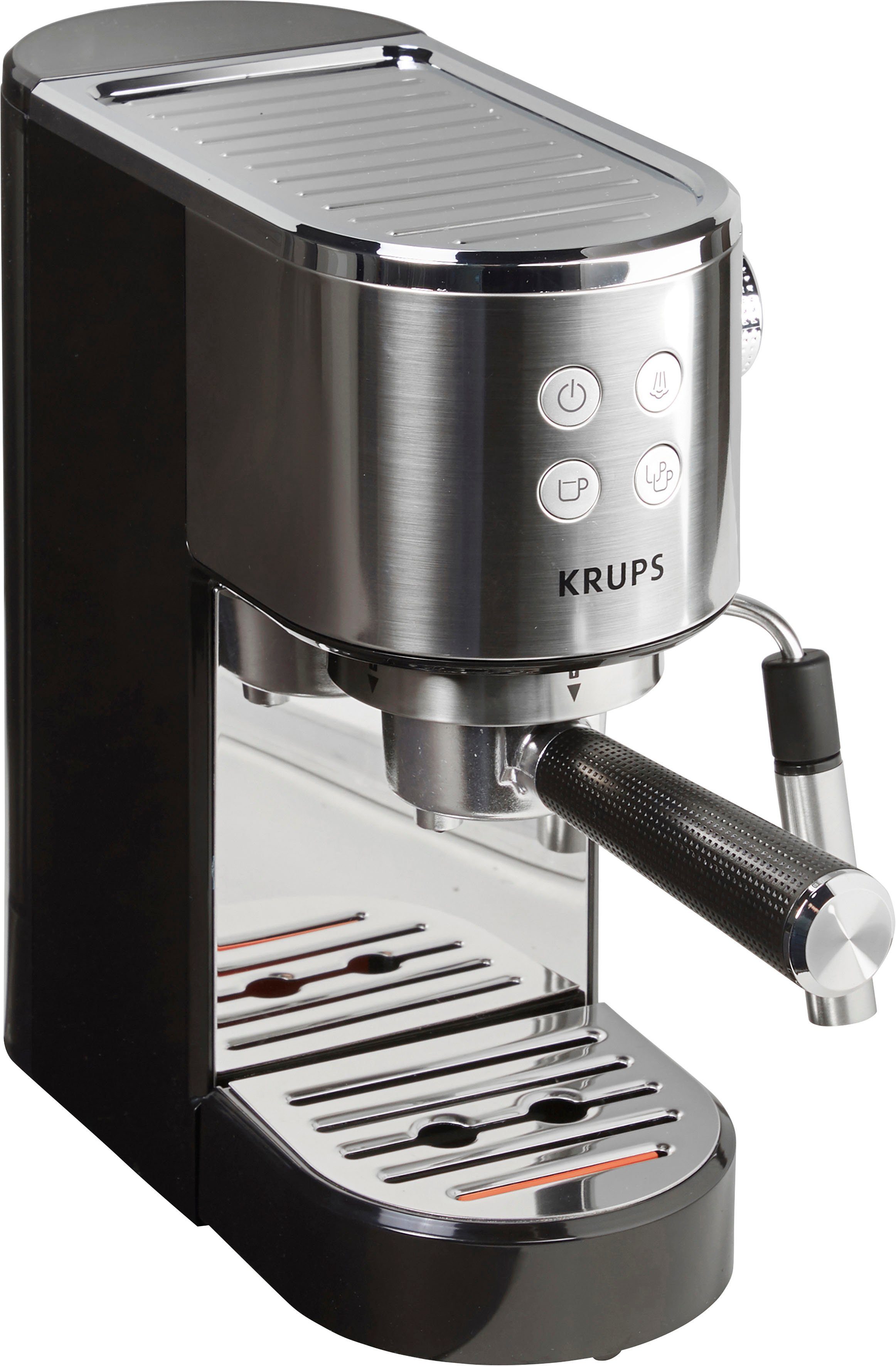 KundenTest & Erfahrungen zu Krups Siebträgermaschine XP442C Virtuoso, integrierter Tassenwärmer