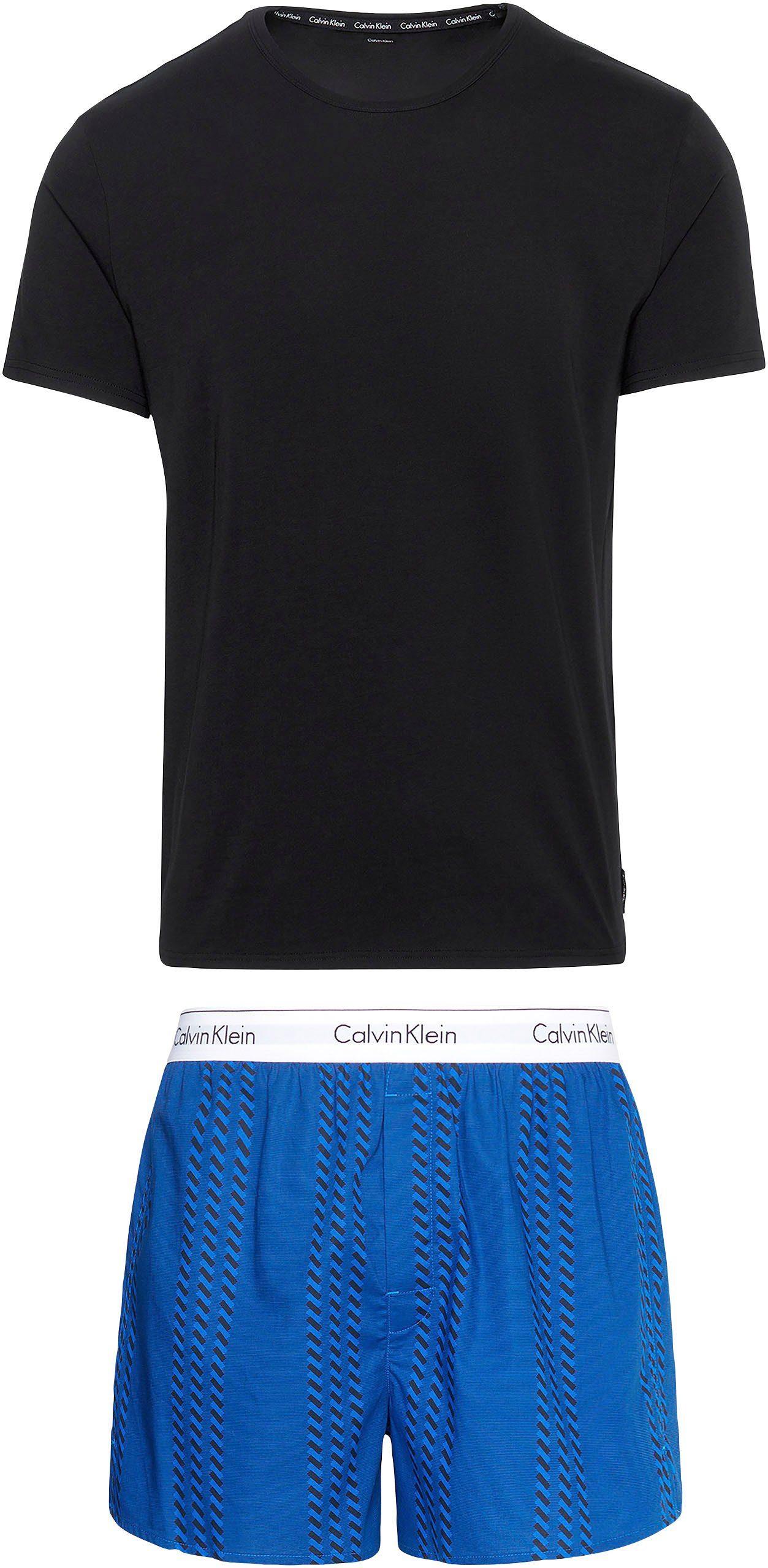 Calvin Klein Underwear Schlafanzug S/S BOXER SET mit kurzen Ärmeln
