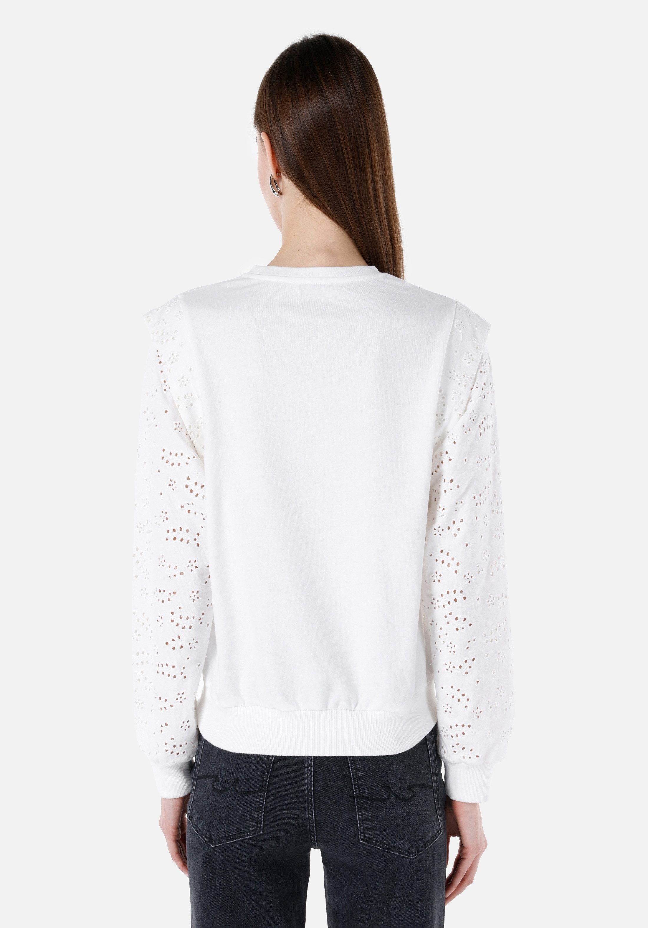 Colins Kapuzenpullover Colins Regular Fit Damen-Sweatshirt mit Rundhalsausschnitt und Sticker