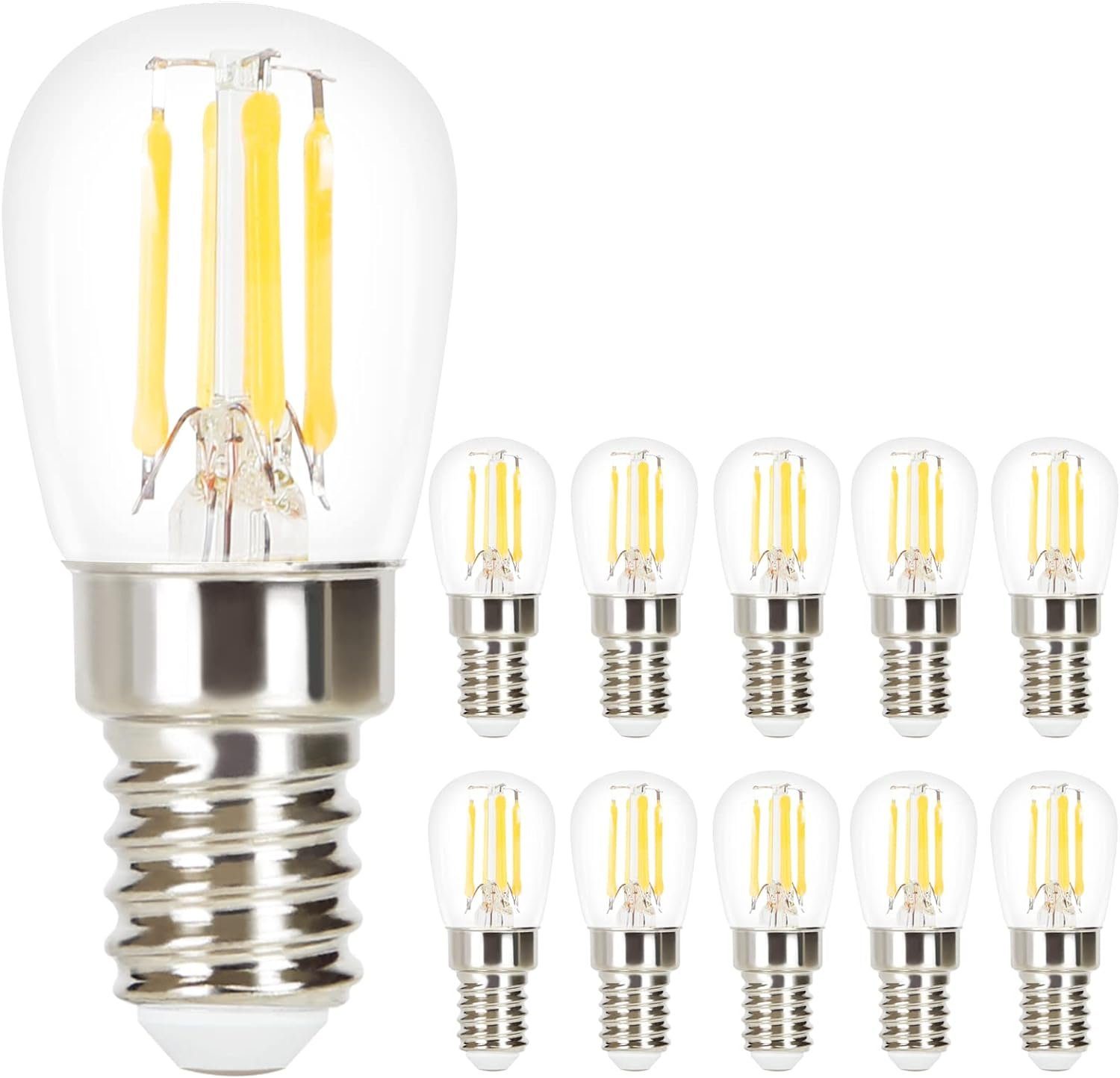 Nettlife LED-Leuchtmittel Glühbirne E14 Vintage ST25 2700K 4W Edison Energiesparlampe, E14, 10 St., Warmweiß, für Haus Hotel Bar Café