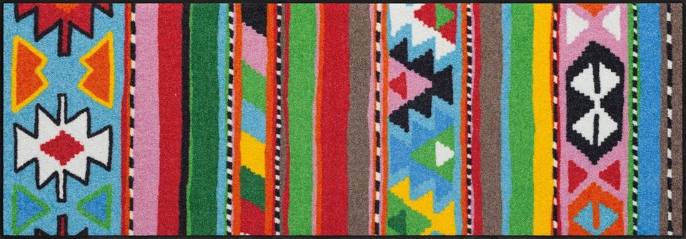 Bunter Outdoor-Teppich mit Inka-Muster