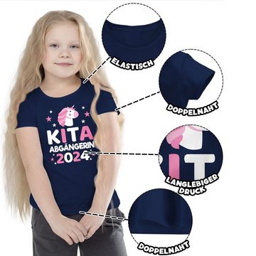 Shirtracer T-Shirt Kita Abgängerin 2024 Einhorn Einschulung Mädchen