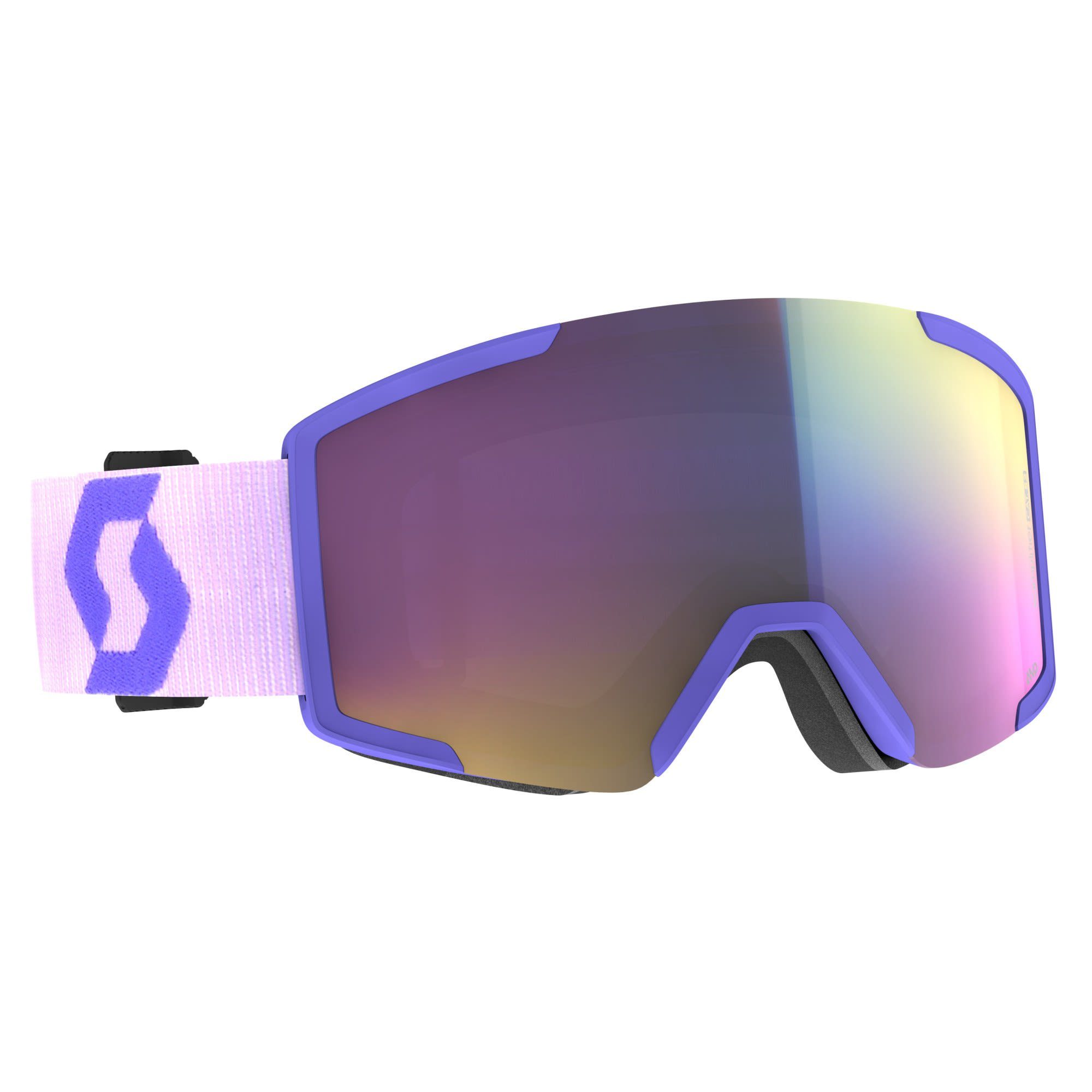 Purple Scott Shield Goggle Scott Accessoires Chrome Enhancer Teal Lavender - Skibrille