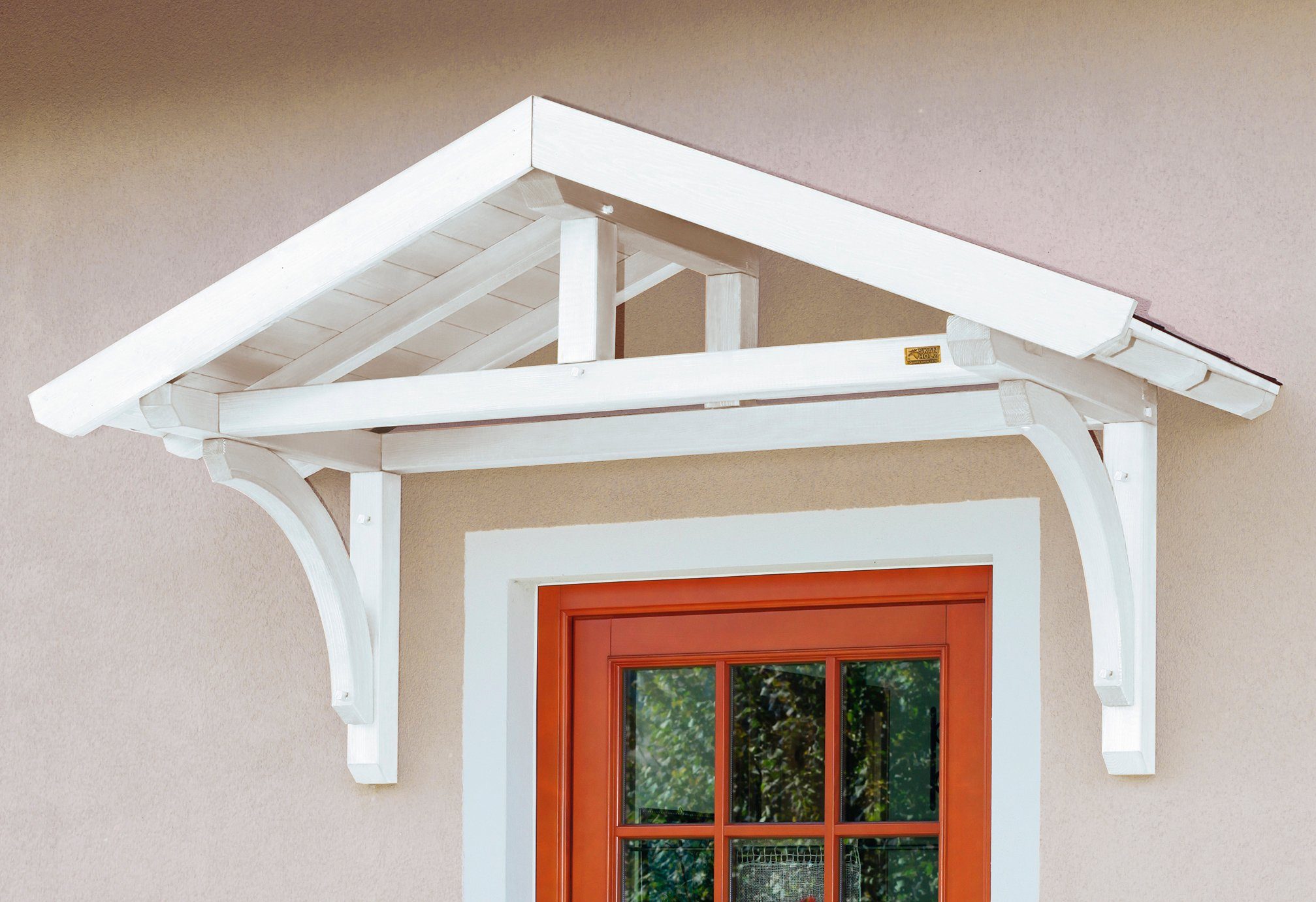 Skanholz Vordach-Set »Stettin«, BxT: 180x80 cm, inkl. schwarzen