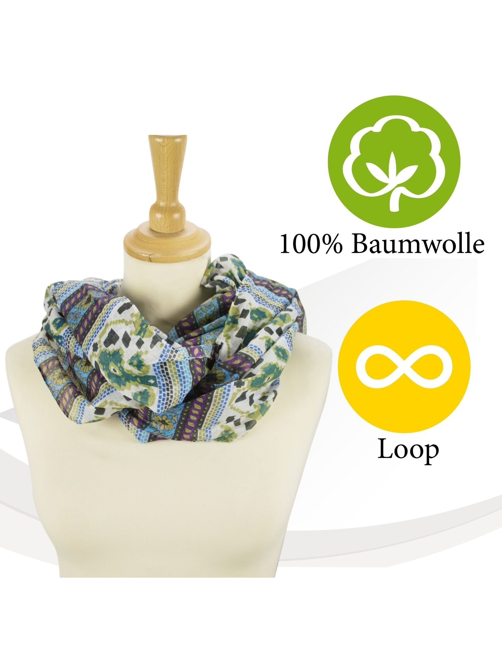 Sunsa Loop Damen Loop Schal Baumwolle günstig online kaufen