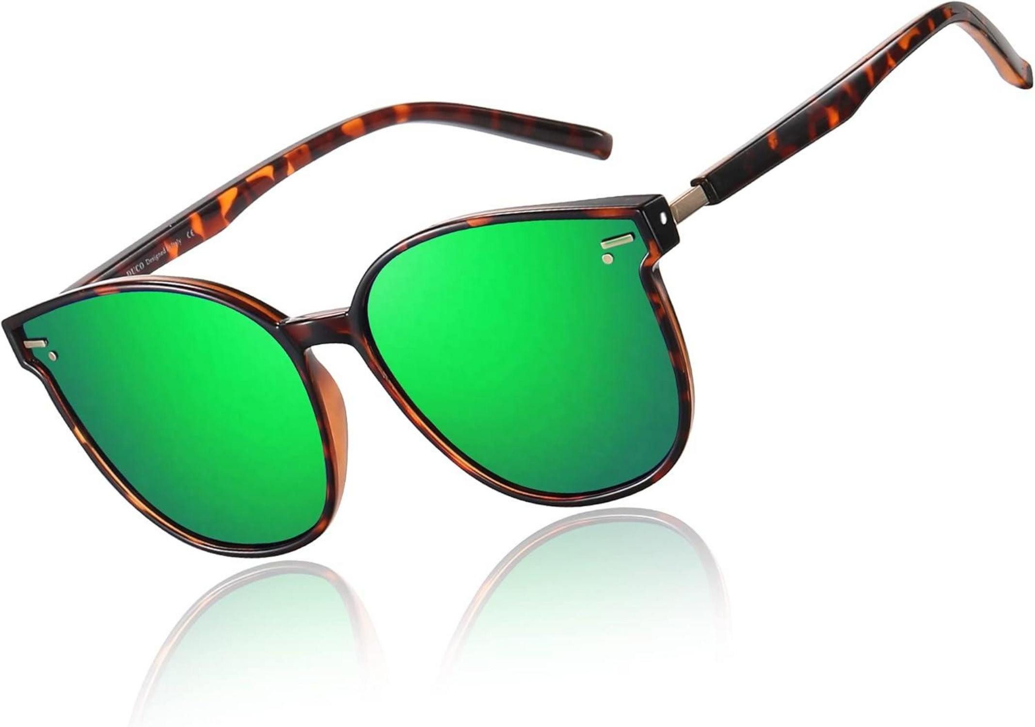 Retrosonnenbrille Damen Sonnenbrille Polarisiert UV400 Schutz Vintage Großer Retro Runde