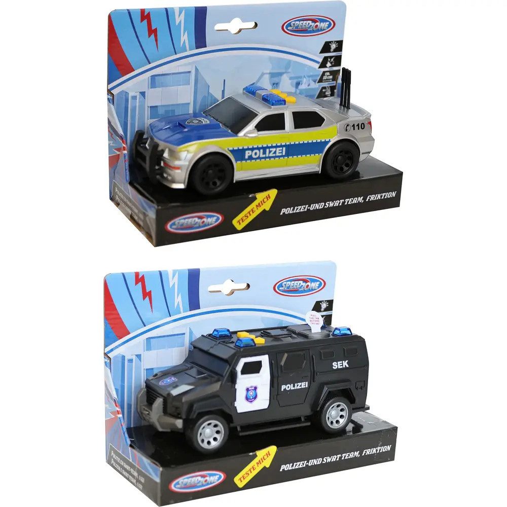Vedes Spielzeug-Auto Speedzone Polizei & SWAT Fahrzeuge mit Licht & Sound günstig online kaufen
