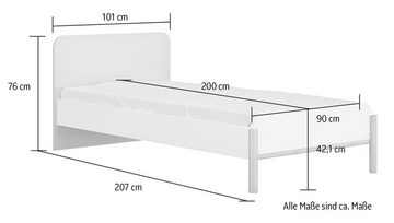 Gami Einzelbett Bett (1-tlg), Mit seiner Mischung aus sanften Farben