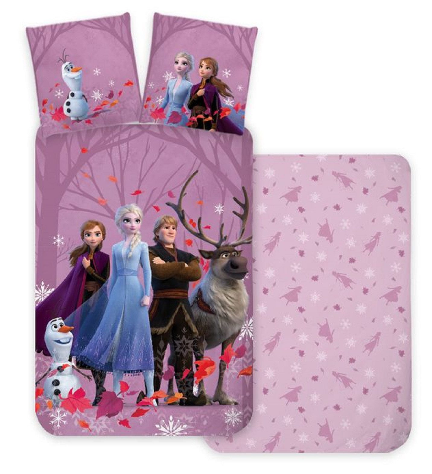 BrandMac Babybettwäsche Disney Frozen 2 Anna Elsa Olaf Baby Bettwäsche 100 x 135 cm, 1 teilig, Langlebig