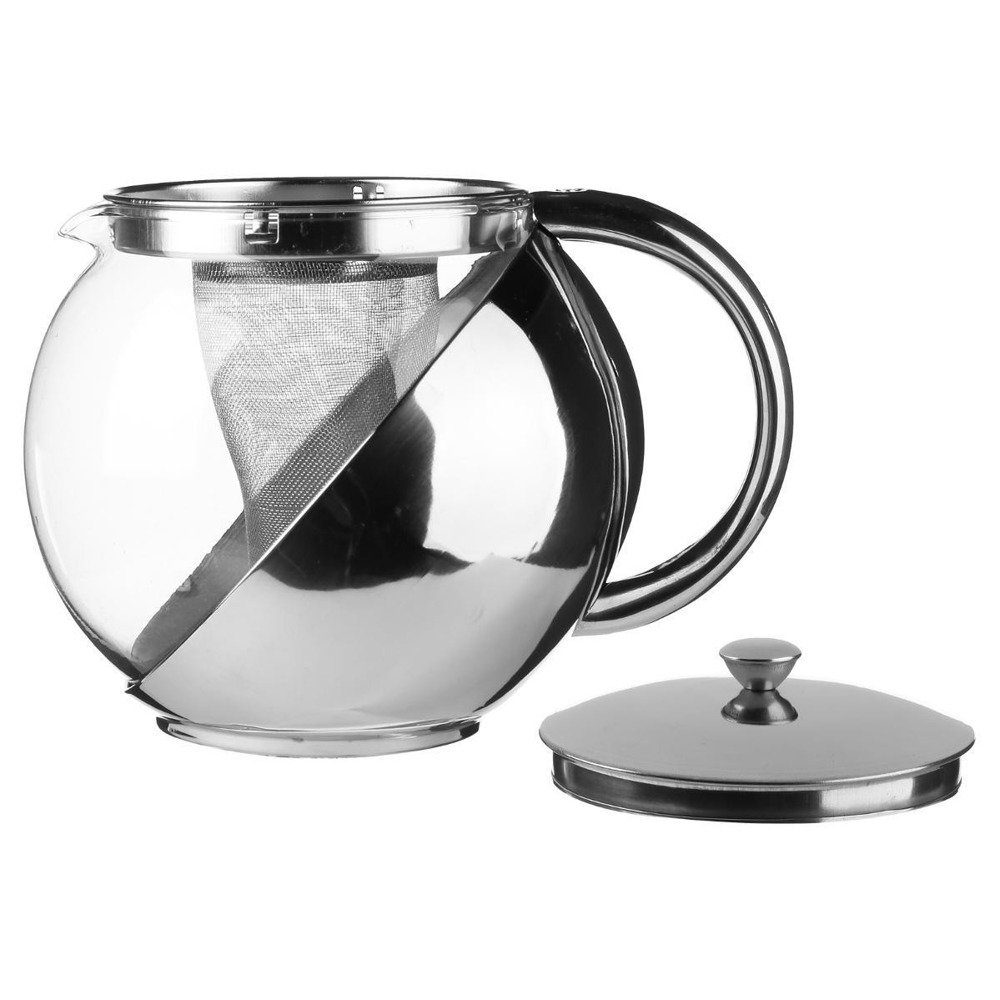 Secret de Gourmet Kanne Tekanne mit Filtereinsatz 1100 ml - verchromt, (einzeln)