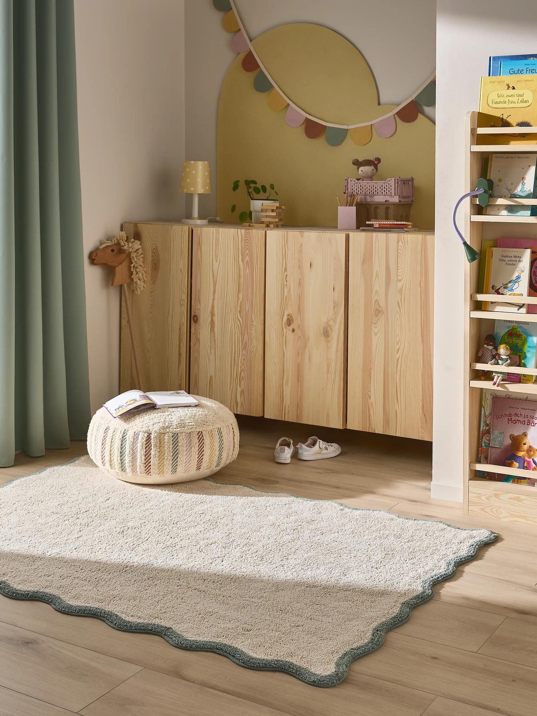 benuta Kinderteppich Emilia, rechteckig, Höhe: 11 mm, Kunstfaser, Berber, Ethno-Style, Wohnzimmer
