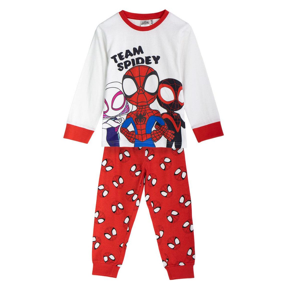 Cerda Pyjama Langarm Spiderman Kinder Baumwolle Single Jersey Schlafanzug