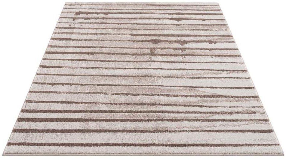 Carpet City Teppich Moda, rechteckig, Höhe: 11 mm, Kurzflor, Streifen-Muste günstig online kaufen