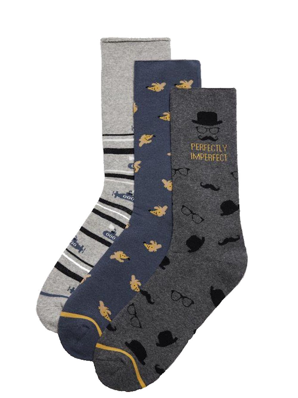YSABEL MORA Thermosocken Ysabel Mora 3er Pack Herren Thermosocken Strümpfe ohne Bund Gr. 41-46 (3-Paar)