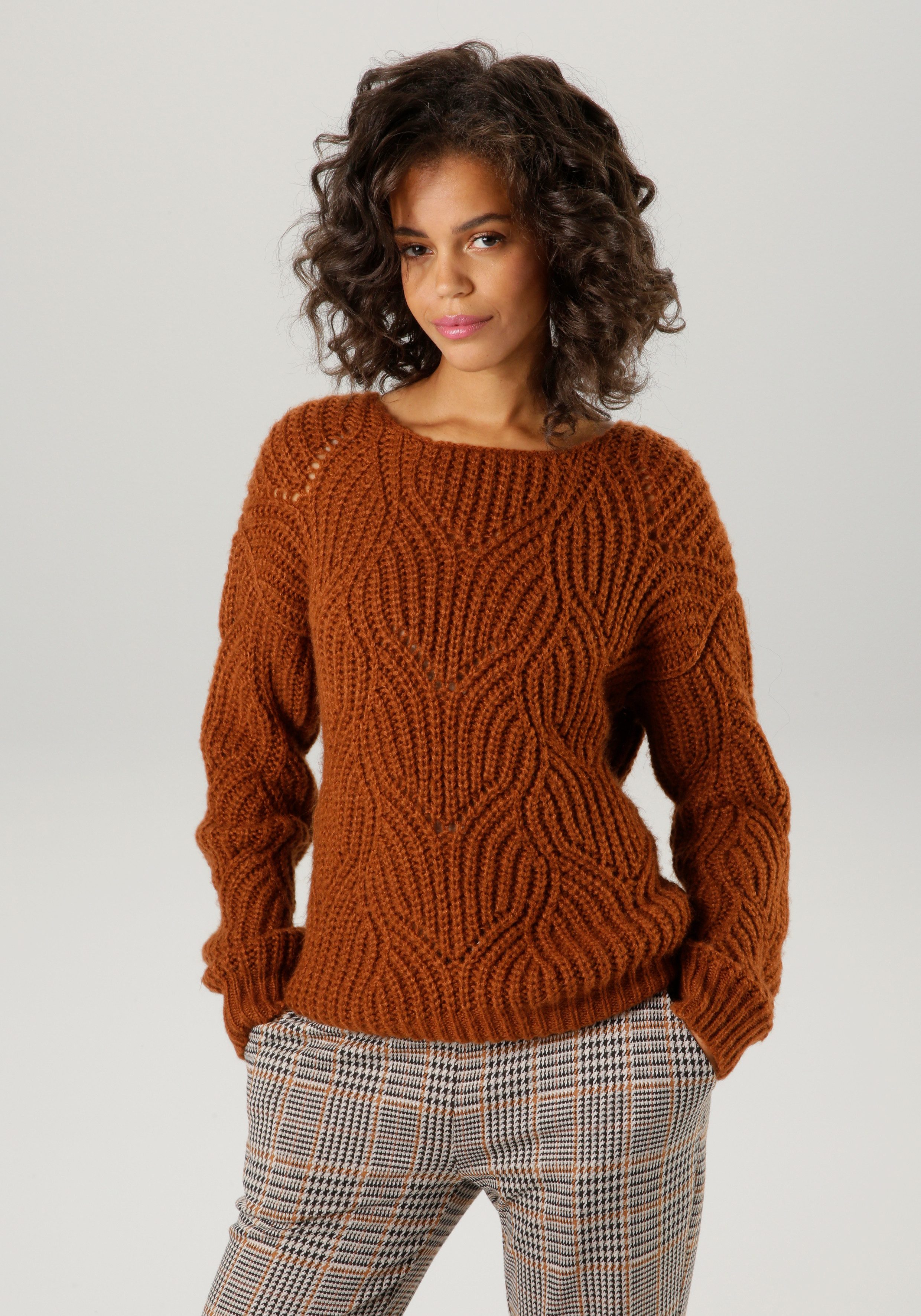 Aniston CASUAL Strickpullover im dezenten, extravaganten günstig online kaufen