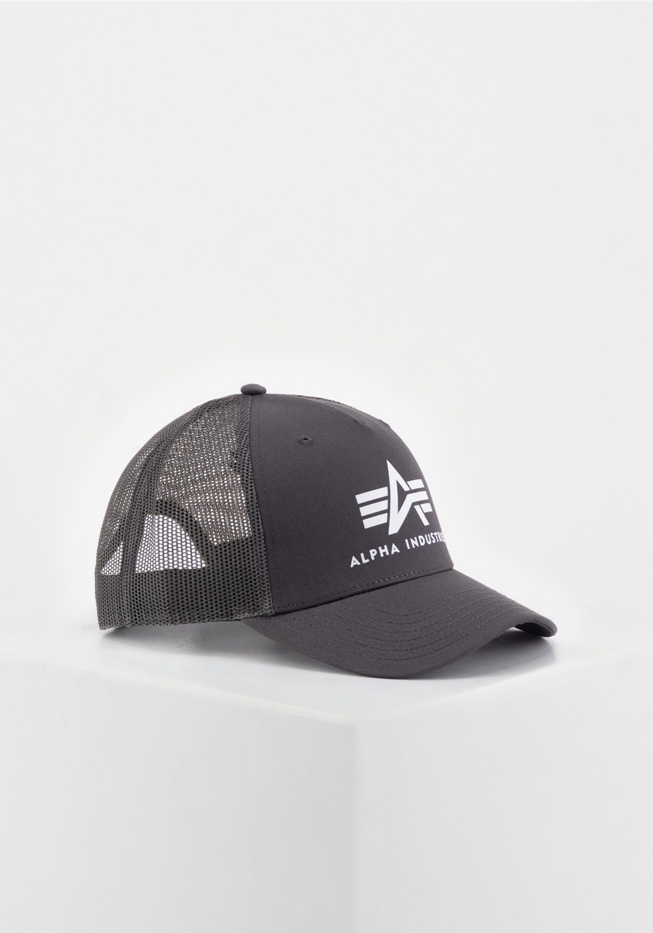Alpha Industries Trucker grey - Trucker vintage Headwear Basic Cap Alpha Industries Accessoires Cap