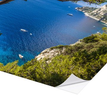 Posterlounge Wandfolie Christian Müringer, Traumhafter Meerblick in Capri (Italien), Badezimmer Maritim Fotografie