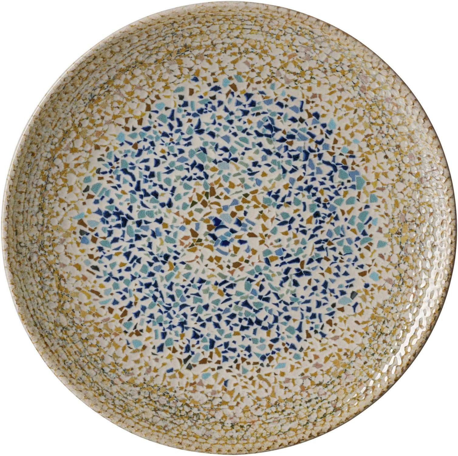 Ritzenhoff & Breker Speiseteller Rimini Sand Mosaik Teller 20,5 cm, (1 St), Spülmaschinengeeignet