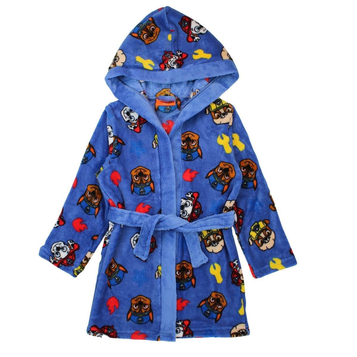 PAW PATROL Kinderbademantel Gr. Jungen Patrol 116/128 - 98/104 blau, Paw Bademantel