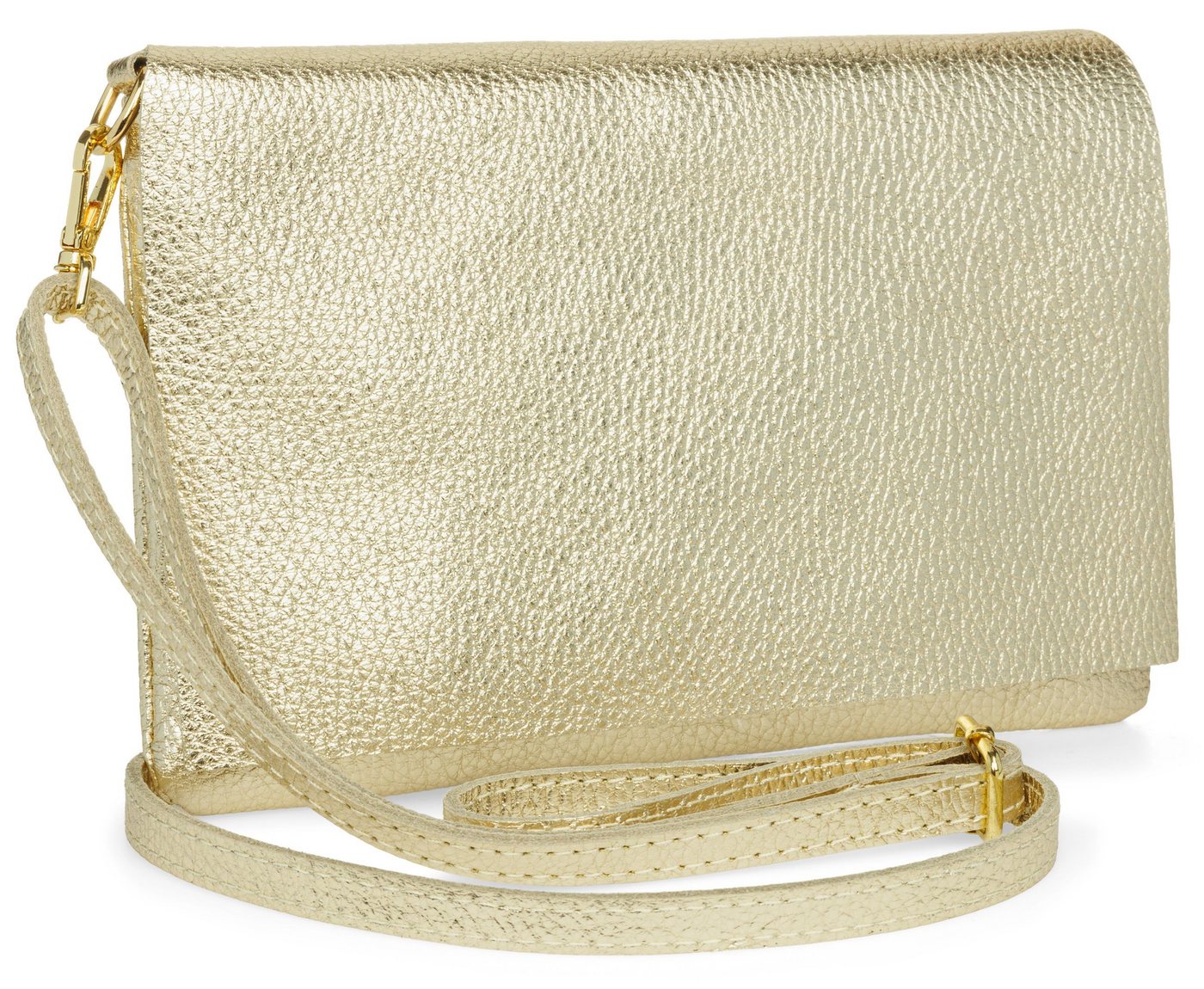 Caspar Clutch Abendtasche Stilvolle Damen Leder Tasche -CLASSIC LINE- Modell No.839, leicht, elegant & unempfindlich - 100% Echtleder - Handmade in Italy