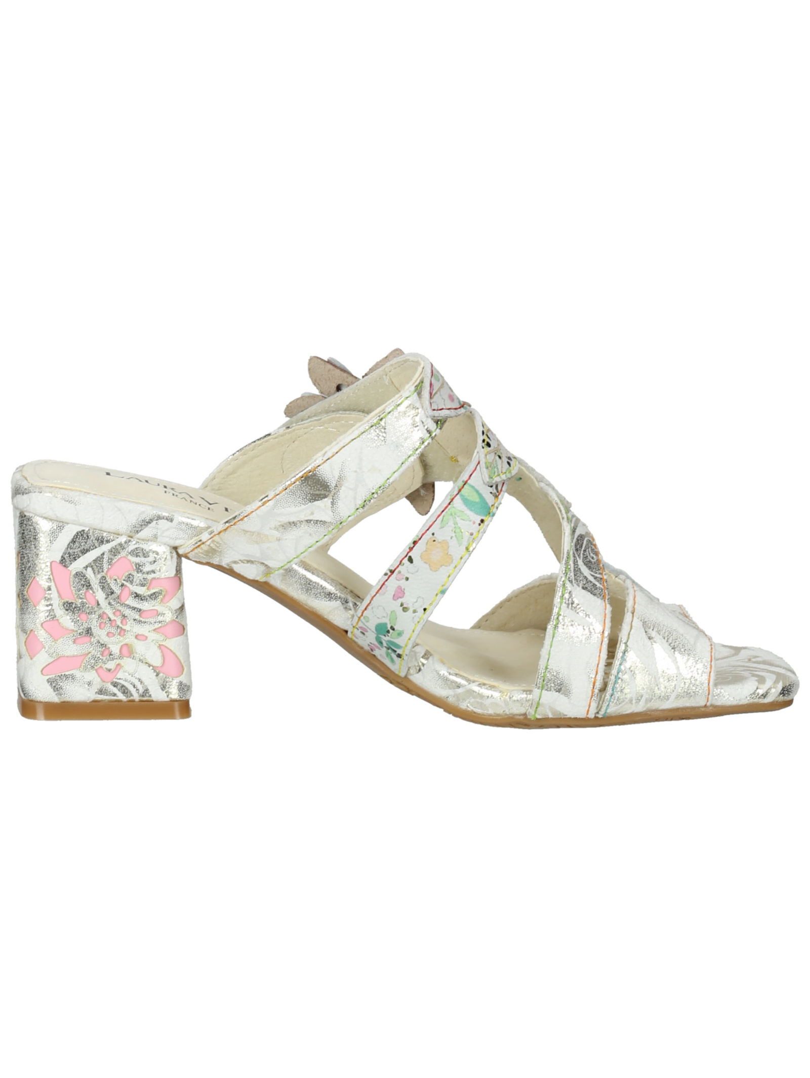 LAURA VITA Pantoletten Leder/Textil Pantolette