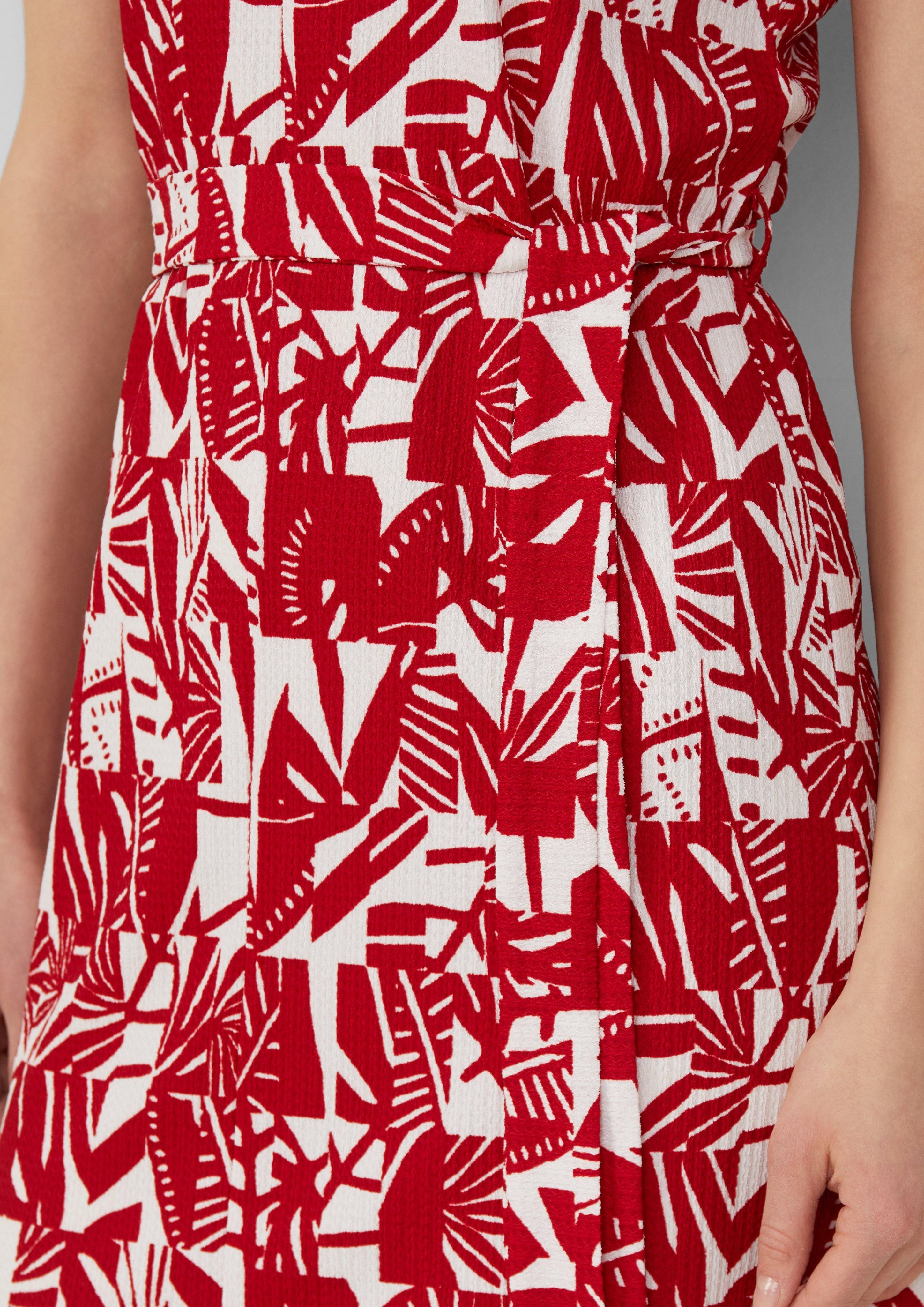 s.Oliver Minikleid Strukturiertes Jerseykleid mit All-over-Print günstig online kaufen