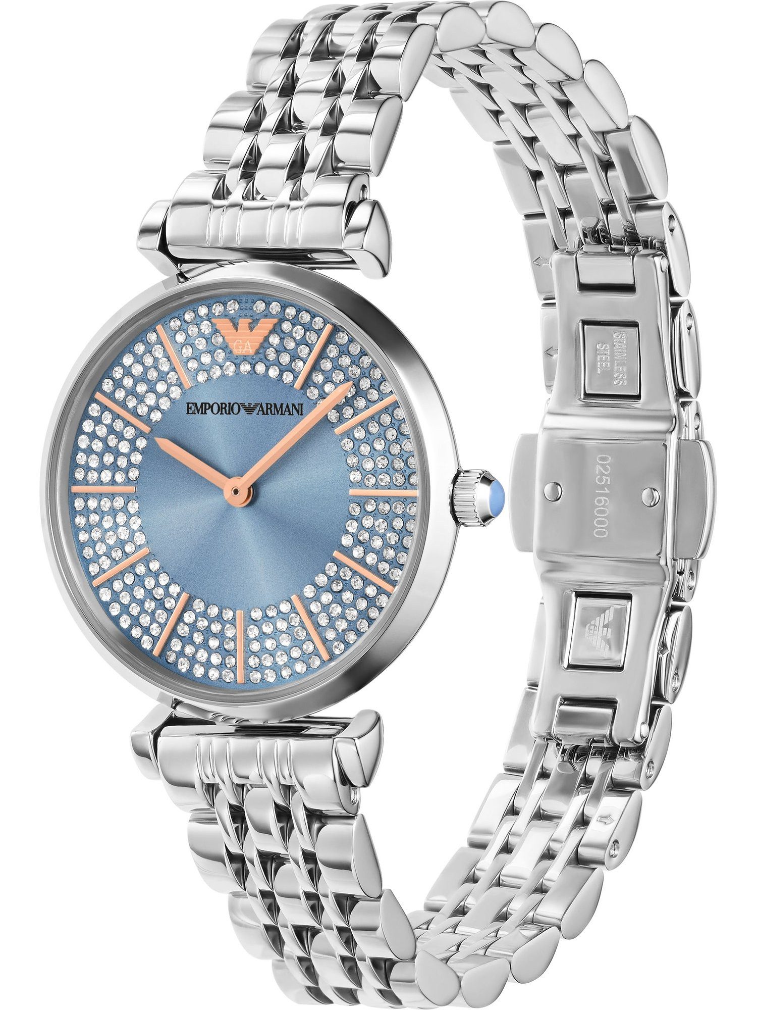 Emporio Armani Quarzuhr Emporio Armani Damen-Uhren Analog Quarz