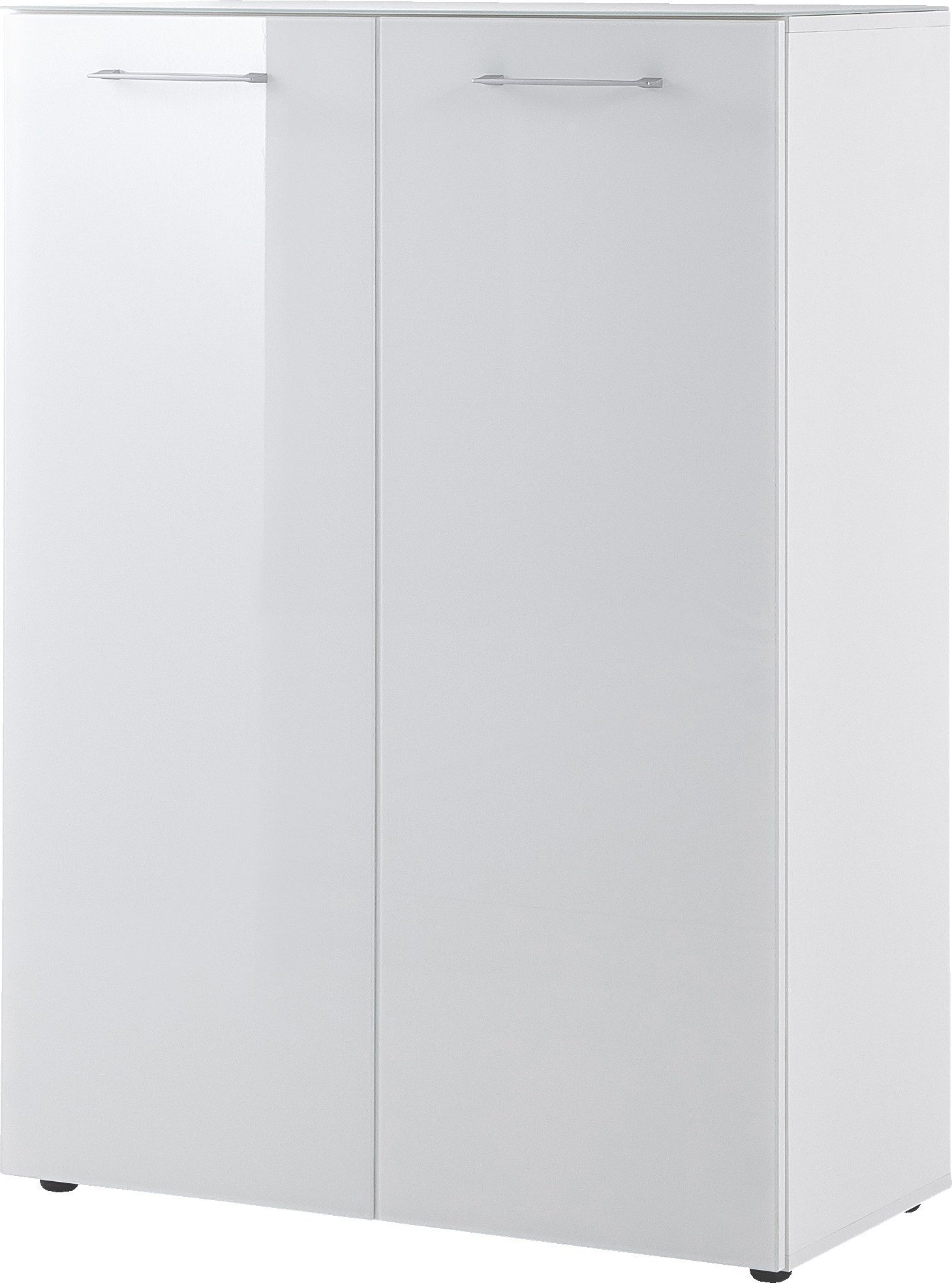GERMANIA Kommode in weiss mit 2 Türen und 5 Einlegeböden (BxHxT: 88x120x40 cm)