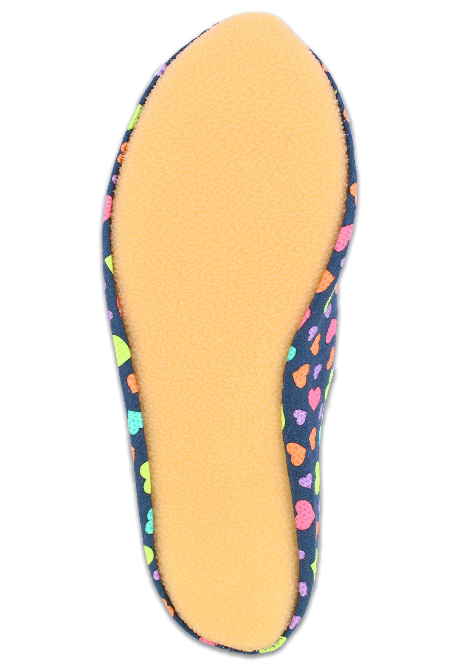 Beck Schläppchen Hearts mit Ristgummi Gymnastikschuh (Barfußschuhe, für schmale Füße und kleinere Kinder besonders geeignet, ab Gr. 18/19 erhältlich) atmungsakt – Bild 3 von 5