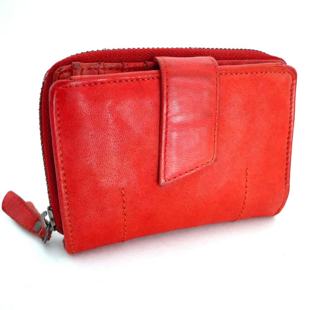 JOCKEY CLUB Geldbörse DIAZ, 9 Kartenfächer, tiefes Scheinfach, USED-OPTIK, Echtleder, RFID-Schutz