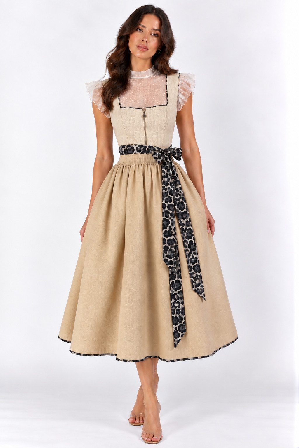 Trachtl Dirndl Bergweiss Leopardia