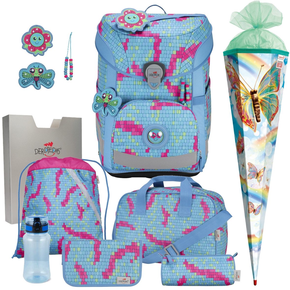 DerDieDas® Schulranzen Mädchen 1.Klasse ErgoFlex Easy in unterschiedlichen Sets