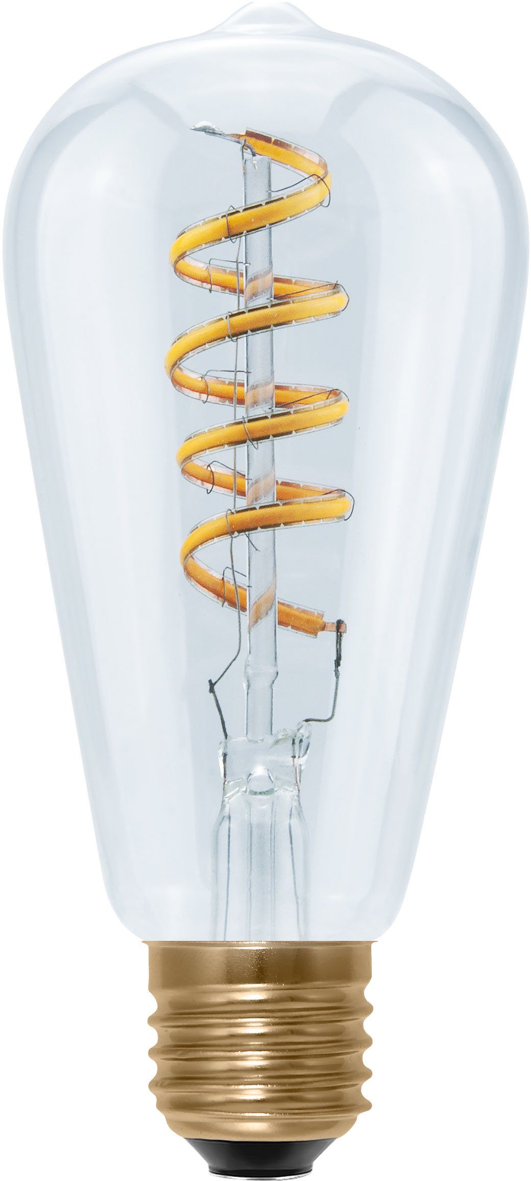 SEGULA LED-Leuchtmittel LED Rustika Curved Spirale klar, E27, Warmweiß, dimmbar, E27, Rustika Curved Spirale, klar